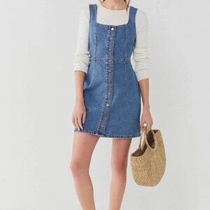 Urban Outfitters Women's Button Up Sleeveless Denim Mini Dress Size 14